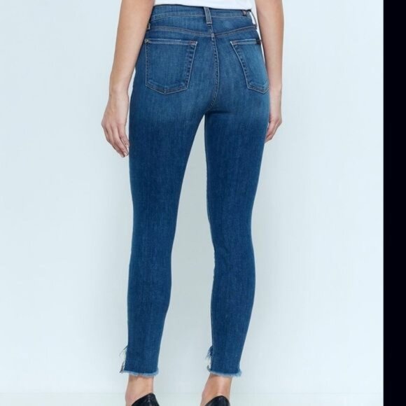 7 for All Mankind sz 32 Gwenevere Monroe High Rise Ankle Cut Jean - Picture 2 of 6